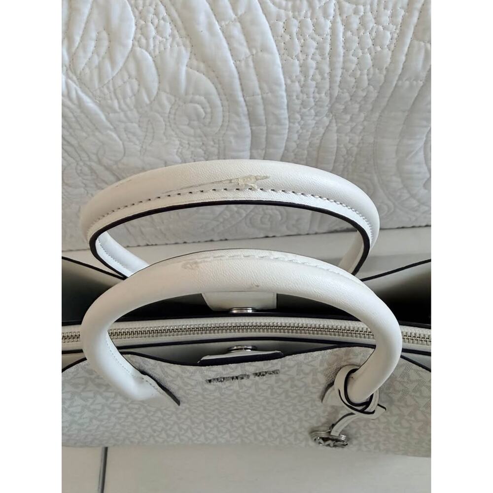 Michael Kors Ruthie Signature Large Satchel Bag - Optic White (LIKE NEW) - Picture 10 of 10